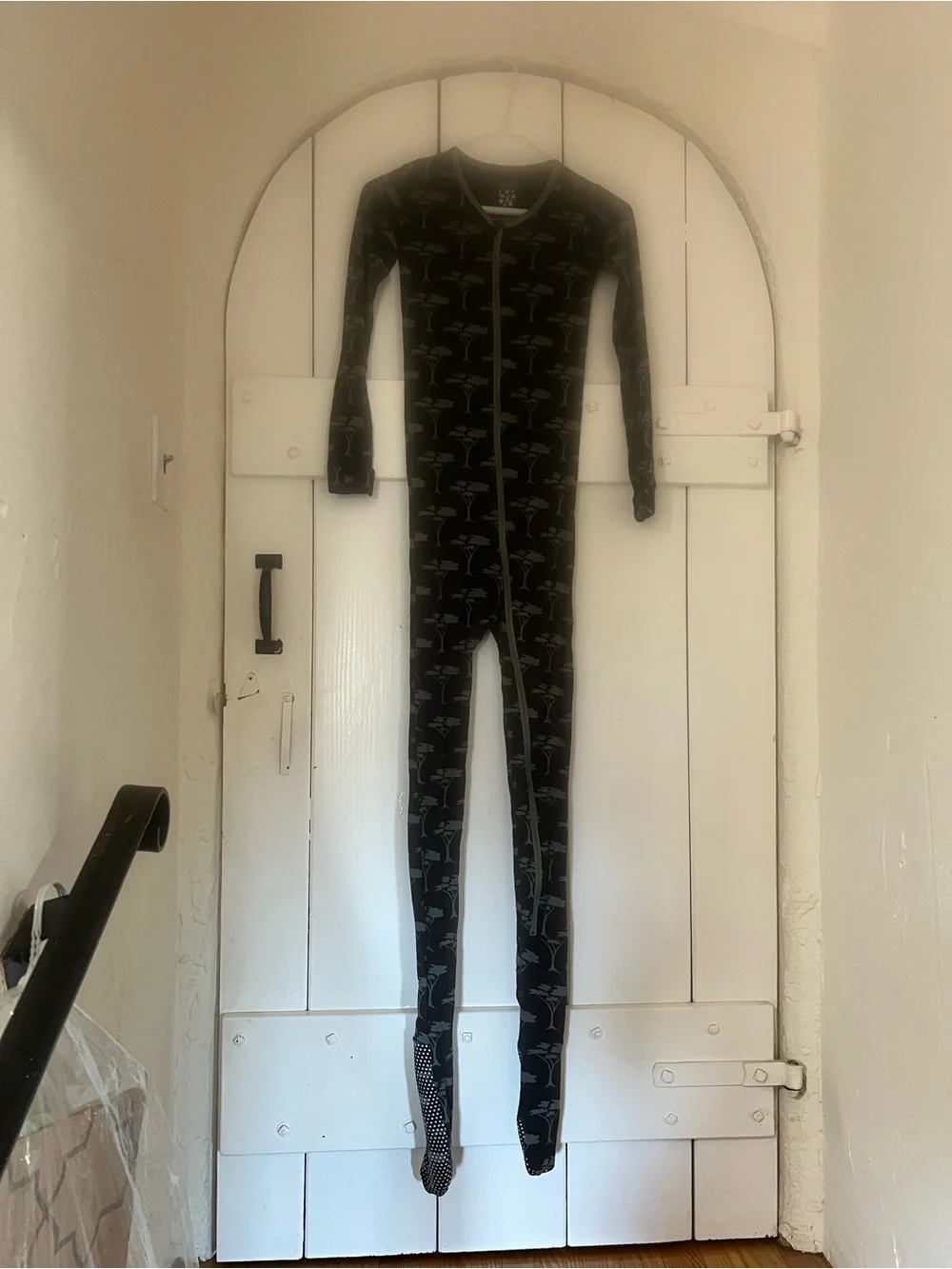 Kickee Pants Kids Black & Sage Tree-Print Zip Footed Full Pajamas Boy Unisex 12